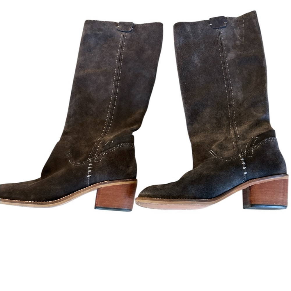 Dolce Vita Garnett Western Inspired Suede Tall Boots, Charcoal Gray, Siz… - Picture 9 of 14